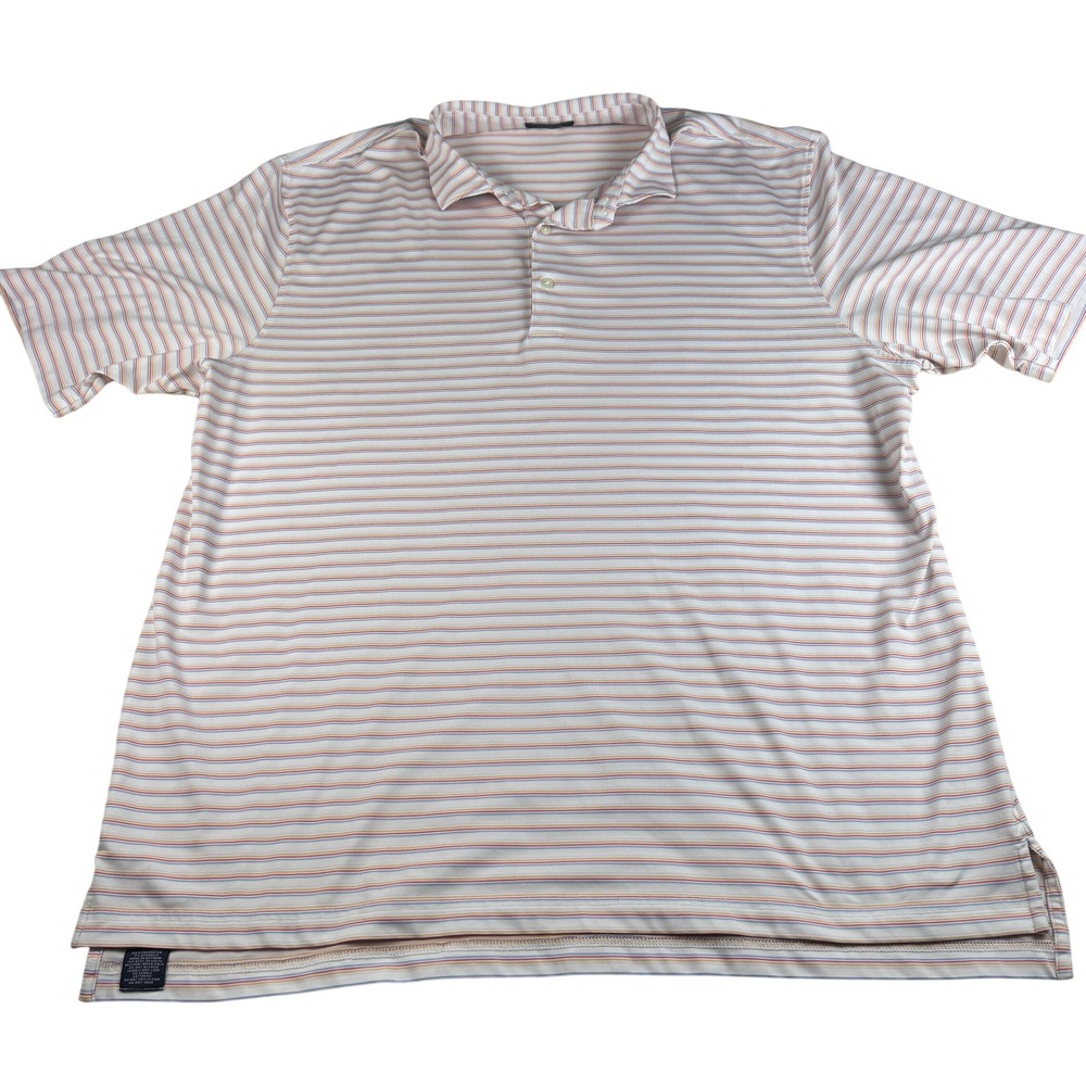 Turtleson‎ 2XL Striped Polo Shirt Golf Athletic Performance Mens
